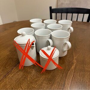 Crate & Barrel Staccato Mugs